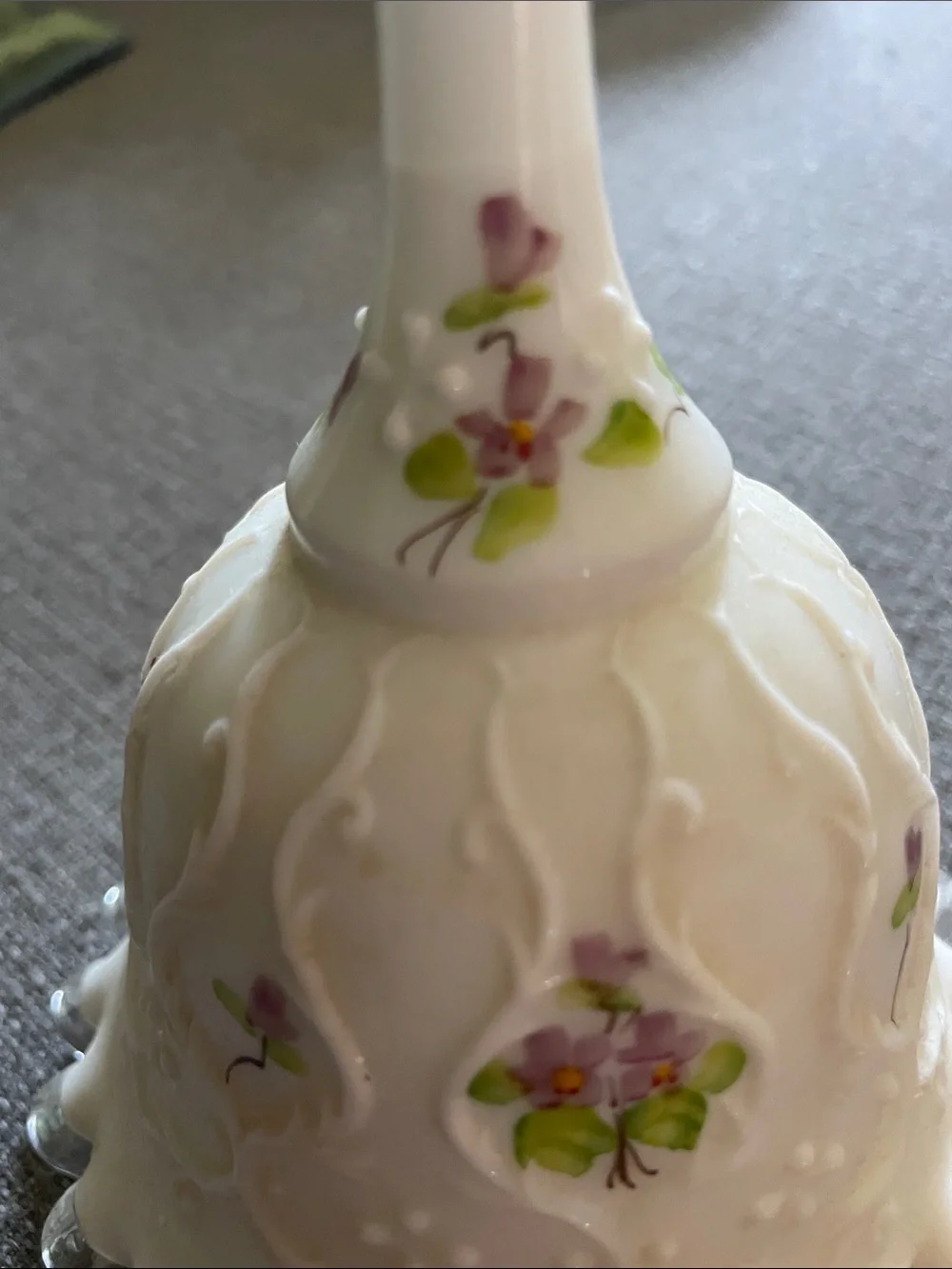 Fenton Silvercrest Bell signed Linda Fleming inside